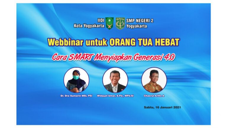 Dokumentasi arsip: SMP 2 Gelar Webinar Cara SMART Menyiapkan Generasi 4.0.