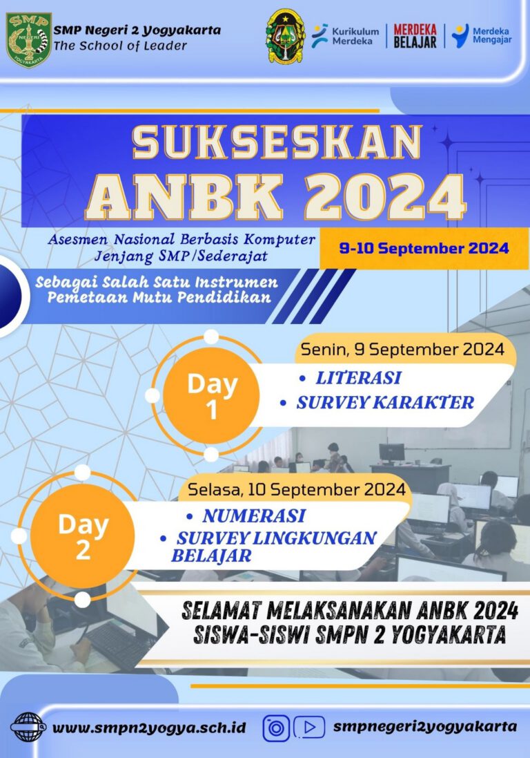 Dokumentasi arsip: SMP Negeri 2 Yogyakarta Sukseskan ANBK 2024.